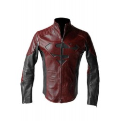 Smallville Superman Clark Kent Black and Red Leather Jacket
